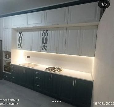 kukna mebel: Sifarişlə mətbəx dəsti, Özü çəkən petlələr, MDF, Kredit yoxdur, Pulsuz çatdırılma, Rayonlara çatdırılma — 5