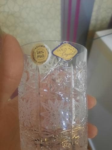 stekan desti: Stəkanlar, Xrustal, Çexiya — 2