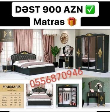 ders masaları: İkinəfərlik çarpayı, Dolab, 2 tumba, Termo, Azərbaycan, Yeni — 2