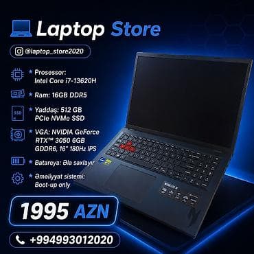 oyun notebooku: 🔥 Oyun və güclü performans axtaranlar üçün əla seçim! 🔥 💻 Acer Nitro — 1