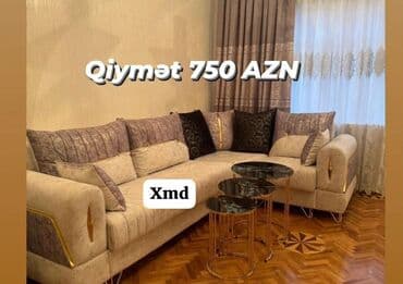 saloglu mebel kunc divanlar qiymetleri: Künc divan dəsti - Zərif, müasir dizayn: yumşaq parça üzlük, qızılı — 1