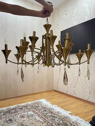 lyustr: Çılçıraq, 10 və daha çox lampa, Metal — 1
