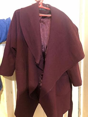 Qadınlar üçün bordo rəngli kardiqan/palto - Model: Açıq önlü