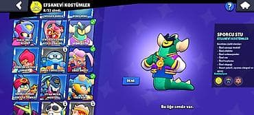 62K Kupa Brawl Stars Hesabı 90 Karakter | 44 Prestij | 3 Hiperşarj | 8 — 6