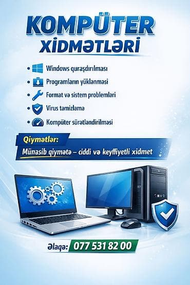 Kompüter və Təhlükəsizlik Kamerası Xidmətləri Kompüter xidmətləri: -