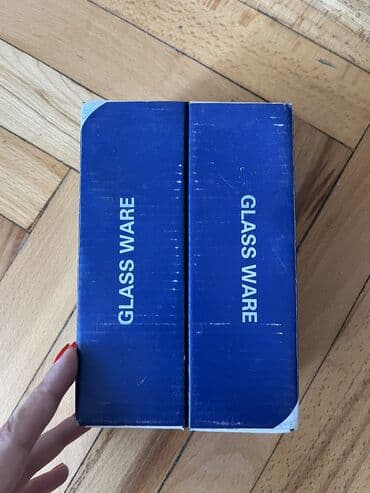 dest qab: Rümkalar, rəng - Ağ, Şüşə, 6 ədədli dəst — 6