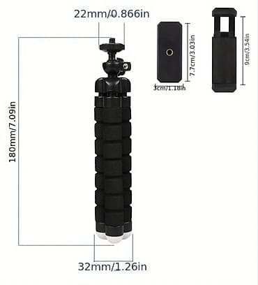 realme x2 pro: Fleksibil mini tripod + telefon tutacağ İstifadə sahələri: - Selfi — 4