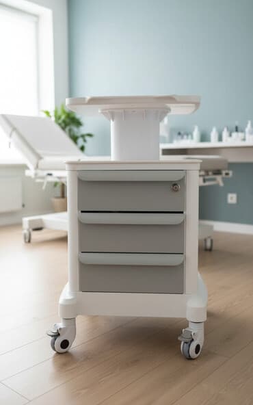 fırlanan stullar: Tibbi çarpayı yanı tuman (trolley) – funksional saxlama və hərəkət — 1