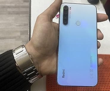 duymeli telfonlar: Redmi Note 8, 64 GB, rəng - Mavi, Barmaq izi — 2