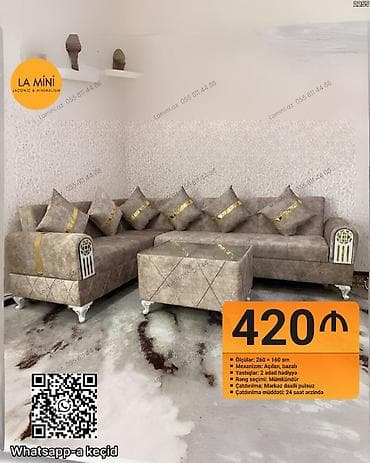 ad gunu stolu: Künc divan, Qonaq otağı üçün, Açılan — 1