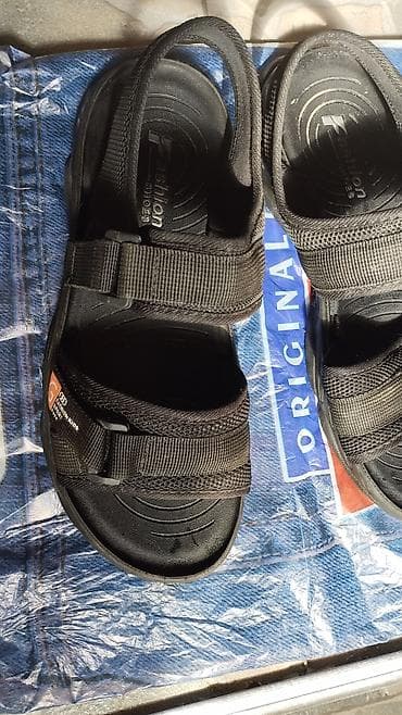 Qara rəngli kişi/kadın idman sandaleti - Model: Fashion Shoes — 4