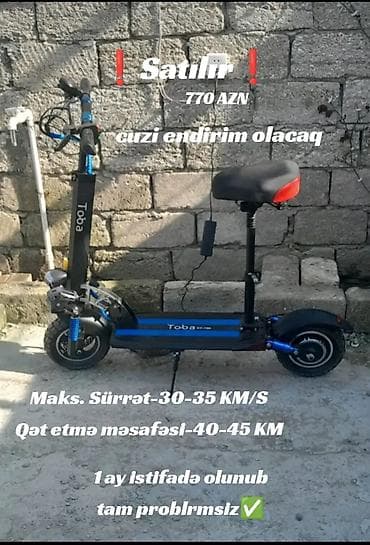 Yeni Elektrik samokat 10", 351 - 500 Vt, 26 - 35 km/s, Rayonlara çatdırılma, Pulsuz çatdırılma, Ünvandan götürmə
