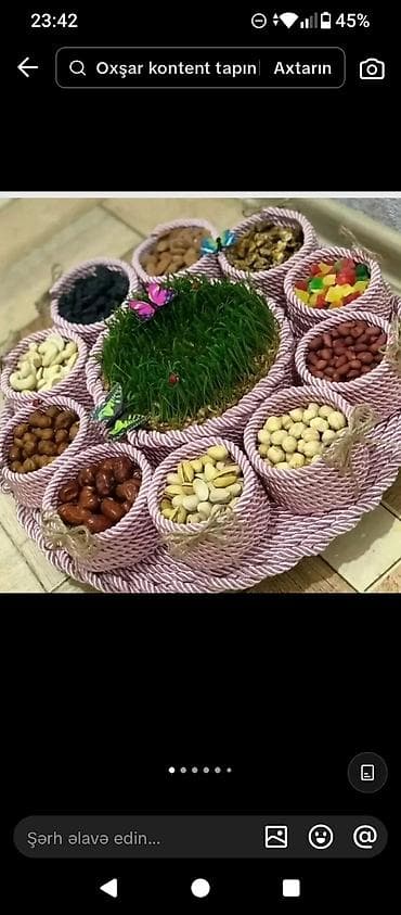 toxuma ipler: Novruz və dekor üçün əl işi kompozisiyalar - İp/kəndir materialından — 2