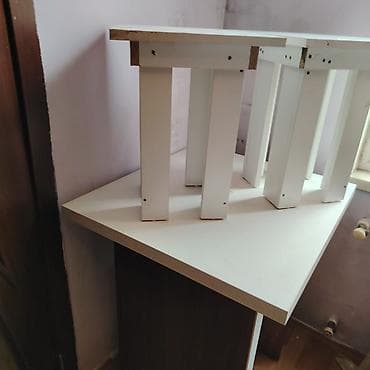 masa ve oturacaq: Mətbəx üçün, Açılmayan, Kvadrat masa, 2 stul — 5