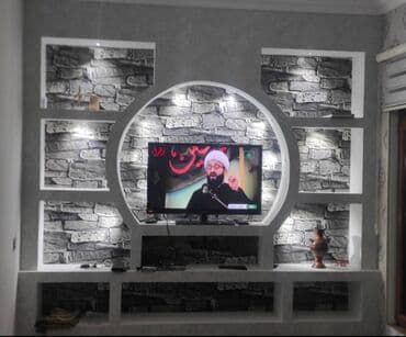 zal ucun alcipan fiqurları: Hər növ Alcipan işləri görülür. Düz sadə tavan. Ara kəsmə divar — 9