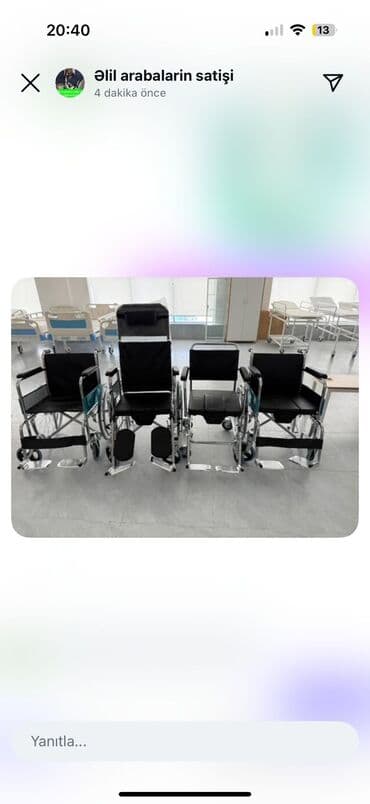 Antiseptiklər və dezinfeksiyaedici vasitələr: Məhsul: Manual əlil arabaları (fərqli modellər) Xüsusiyyətlər: - — 1