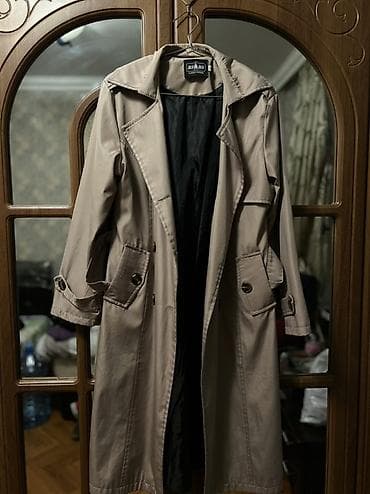 Плащ, L, XL, цвет - Бежевый — 1