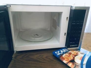 Микроволновки: Микроволновка Scarlett, Отдельностоящая, С микроволнами, цвет - Черный, Новый — 10