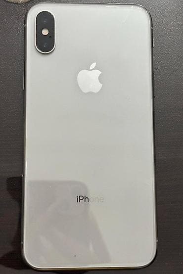 IPhone X, 64 GB, Gümüşü, Simsiz şarj, Face ID