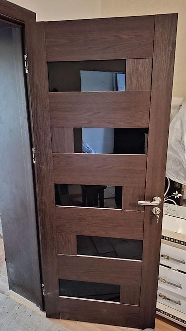 pvc qapi: Müasir dizaynlı daxili qapı - Material: ağac teksturalı MDF/laminat — 1