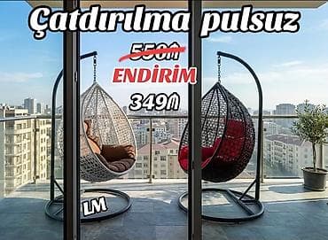 ad gunu dekorlari evde: Oturacaq-yelləncək, Zontiksiz, Həsir toxunuşlu — 1