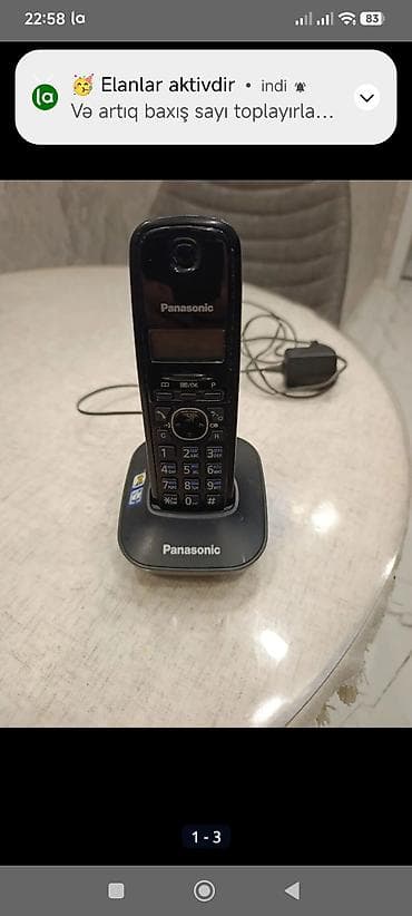 philips xenium 9@9h: Stasionar telefon Panasonic, Simsiz, İşlənmiş, Pulsuz çatdırılma — 1