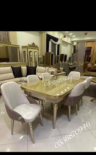 Qonaq otağı üçün, Yeni, Açılmayan, Dördbucaq masa, 6 stul — 4