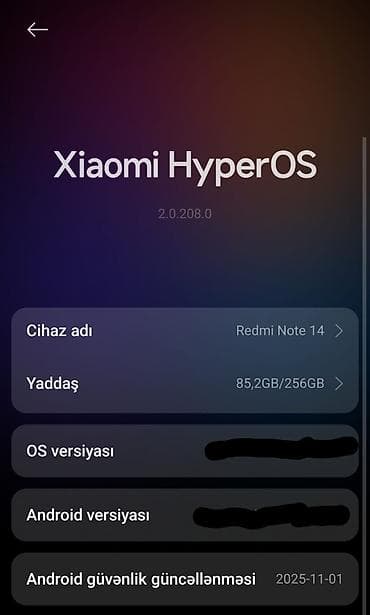 xiaomi pad 6 max qiymeti: Redmi Note 14, 256 GB, Barmaq izi, Simsiz şarj, Face ID — 5