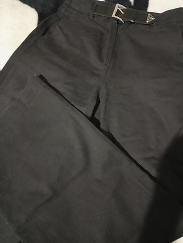 svitir: Qara klassik şalvar – kəmərli - Rəng: tünd qara - Model: düz kəsim — 2