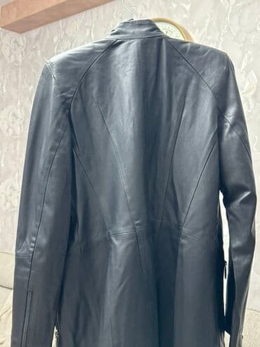 uzun kurtqa: ELIBOL dəri pencək/kurtka - Material: orijinal qara dəri, hamar — 3