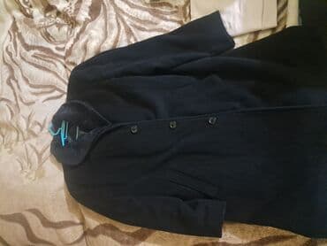 женское пальто с мехом: Kişi palto – qara rəng, klassik dizayn - Diz: Dizə yaxın uzunluq - — 2