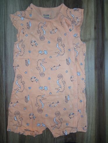 Uşaq geyimləri dəsti 1) Narıncı rəngli KIABI kombinezon - Material