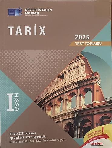 manga kitab: 1-ci hissə Tarix test toplusu 2025 1 ay istifadə olunub, səliqəli — 1