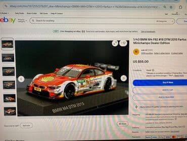 1 dollar qiyməti: Коллекционная модель BMW M4 F82 DTM #18 Team RBM 2015 Pilot  — 13