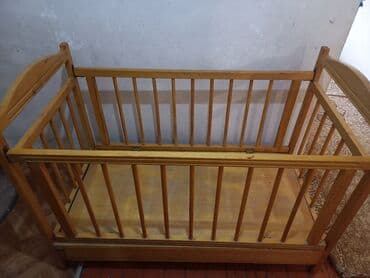 slova od drveta: Oğlan və qız üçün, Dördbucaq, Beşik, Dəstsiz, Matrassız, Yellənmə mexanizmsiz — 2