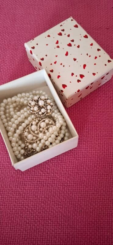 xari bulbul yaxa sancagi: Mirvari -inci bəzək dəsti – boyunbağı və bilərzik - Klassik üslubda 2 — 3