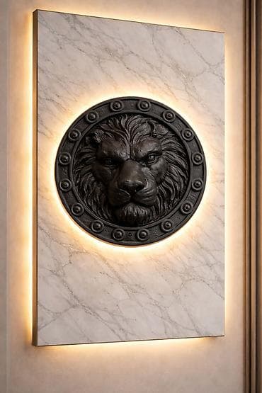 Velosiped aksesuarları: Mərmər effektli dekorativ divar panelləri – 3D relyef və LED arxa — 3