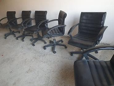 müdir kreslosu: Təkərli, Qolları tənzimlənmir, Süni dəri — 1