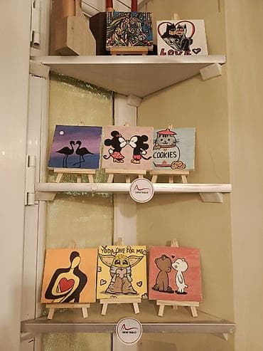 ev guzgu: Məhsul: Mini tablo seti – əl işi rəsm Təsvir: - Kiçik ölçülü kətan — 3