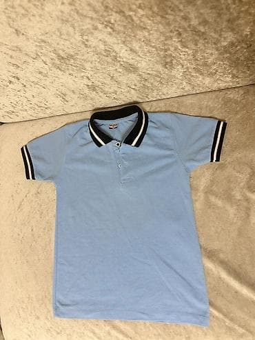 koynəylər: Uşaq polo köynəyi - Rəng: açıq mavi - Model: qısaqol polo - Yaxa — 1