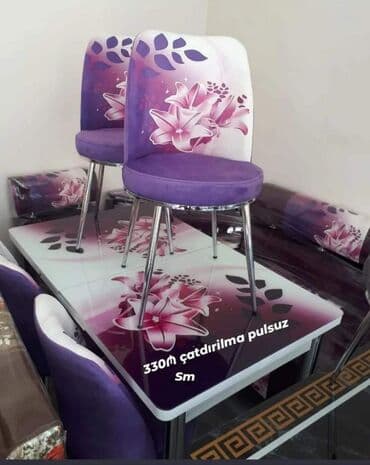 kuxna stol: 🇹🇷Türk istehsalı Möhtəşəm ✨✨ Kuxna üçün stol stul dəsti 4 stul 1 — 7