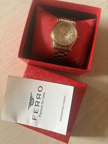 Смарт браслеты: Ferro “Passion for time” qol saatı - Rəng: qızılı - Korpus və qolbaq — 3