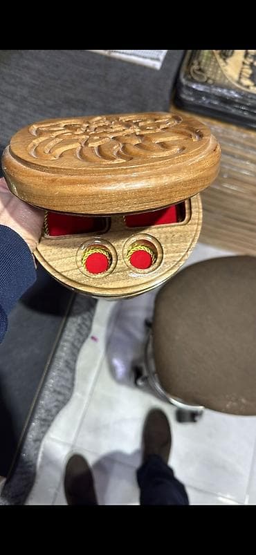 dekor sekilleri: Oyma naxışlı taxta qutu dəsti Qiymət müxtəlifdir. - Material: tam — 3