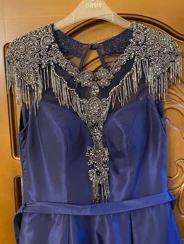 tikdirmek ucun don modeli: Zərif gecə libası - Rəng: dərin lacivərd - Model: A-kesim, uzun — 2