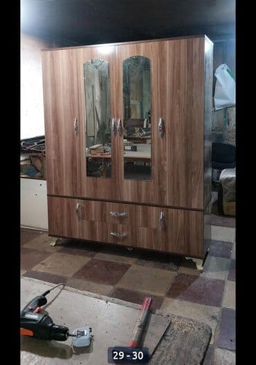 бу кровати: Yeni, Açılan, 4 qapılı Düz dolab, Qarderob, paltar dolabı, Azərbaycan — 21