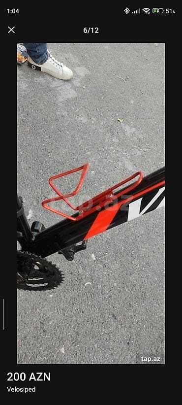 velosiped kameri: VISTA brendli dağ velosipedi - Göz oxşayan qara-qırmızı dizayn — 6