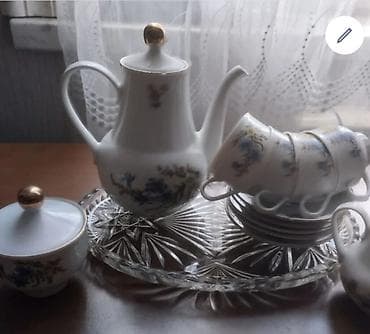 Çay dəsti, rəng - Ağ, Farfor