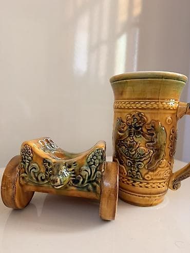 dekor vitrin: Fiqur, Keramika, rəng - Sarı — 1