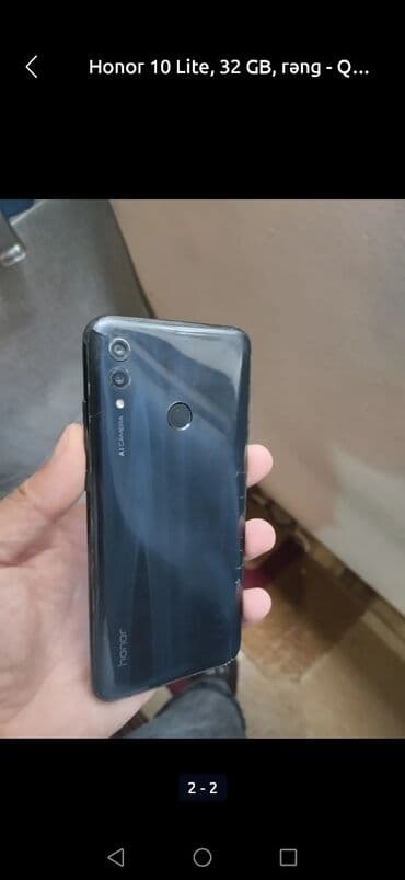 çat: Honor 10 Lite, 32 GB, rəng - Qara, Barmaq izi — 2