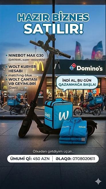 İşlənmiş Giroskuter 10", 351 - 500 Vt, 16 - 25 km/s, Ödənişli çatdırılma